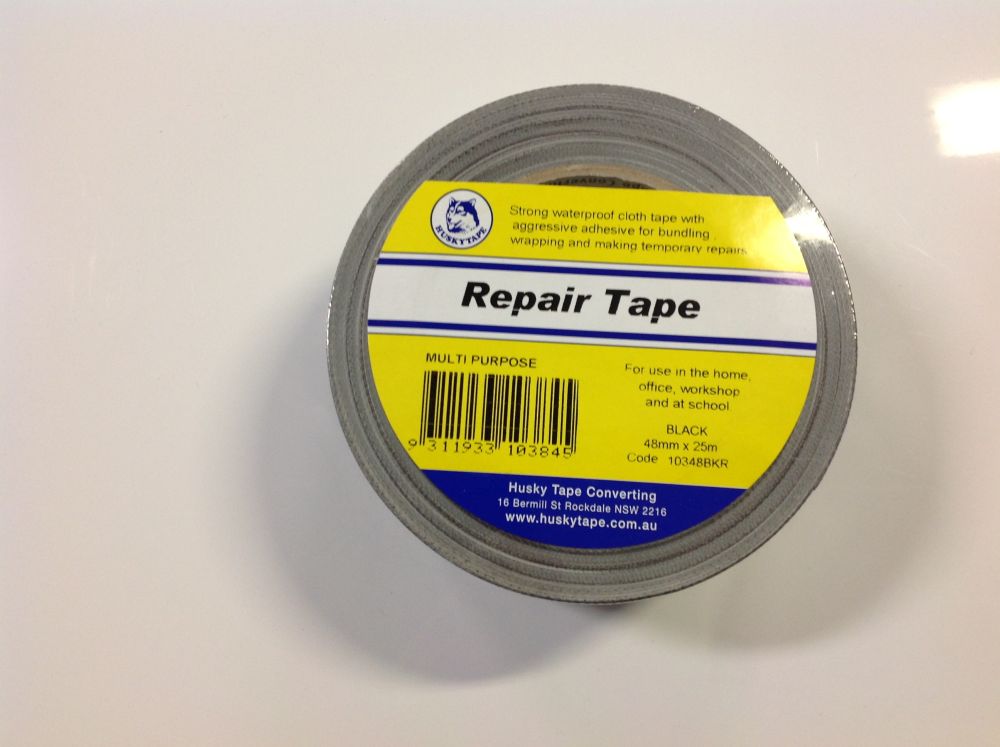 Cloth Tape Black 48mm x 25m