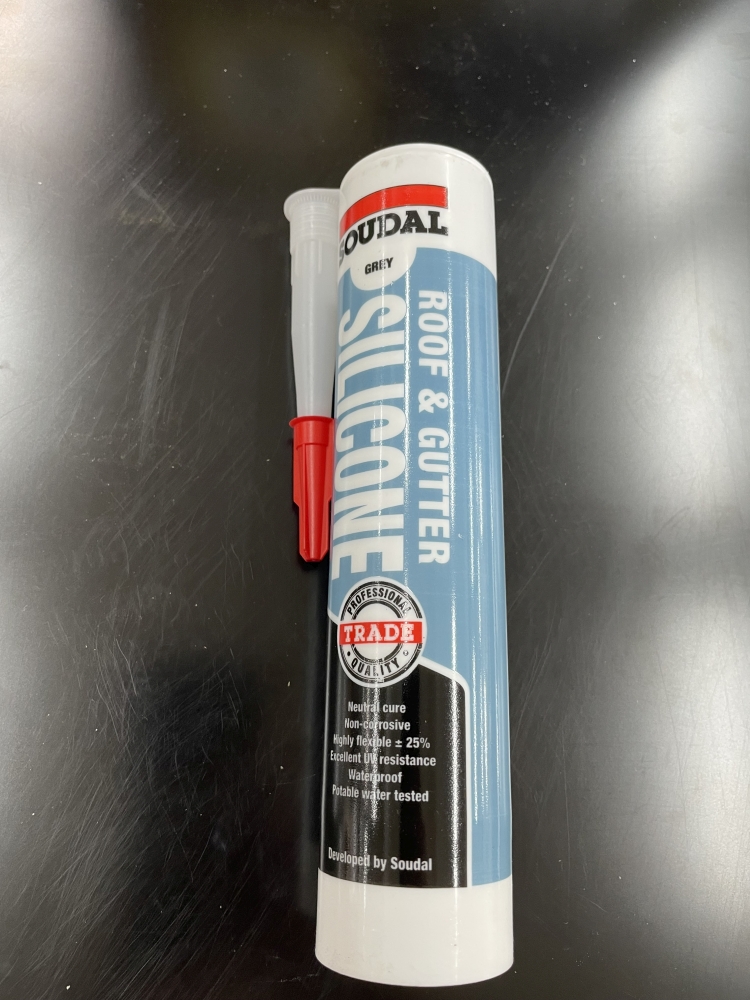 Soudal Roof & Gutter Silcone  300ml - Grey