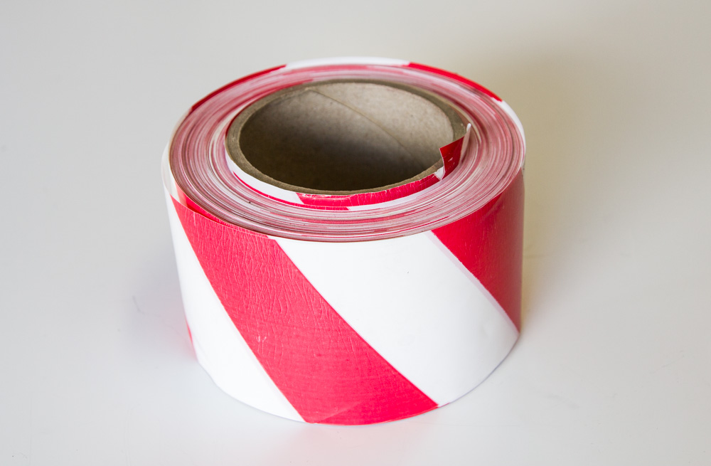 Barrier Tape Red and White 75mm x 100mtr