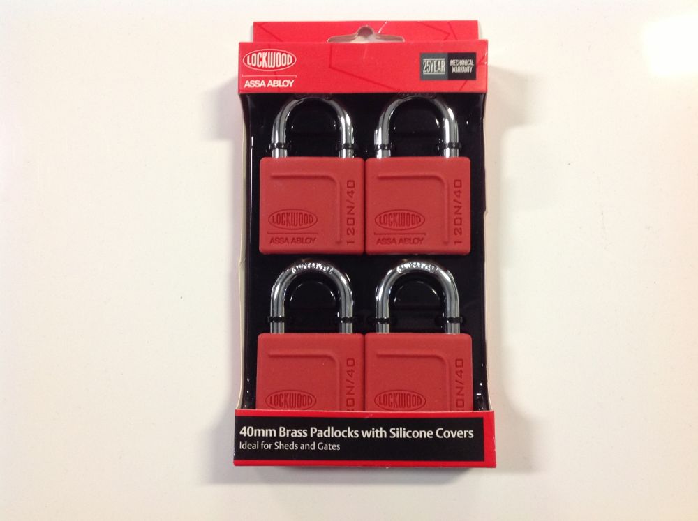 Padlock 40mm Lockwood 4 Pack