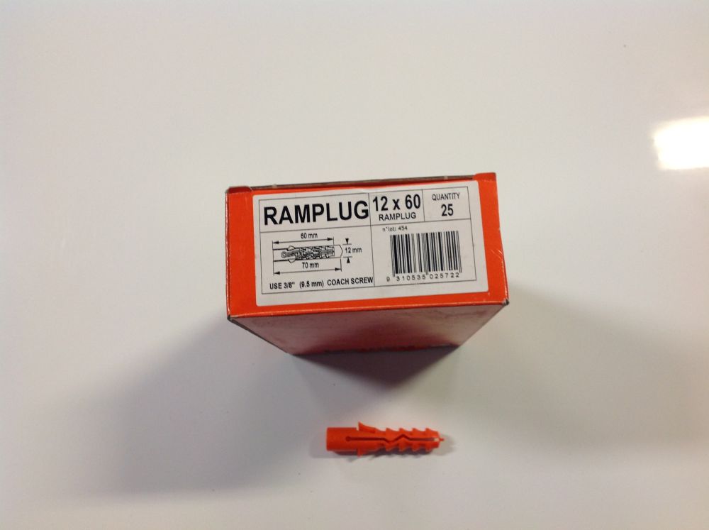 Ramplug 12mm x 60mm - Box 25