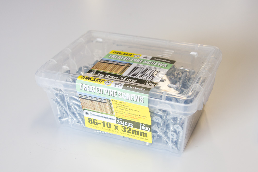 Screws Treated Pine 8g- 10mm x 35mm Galvanised Pack 500