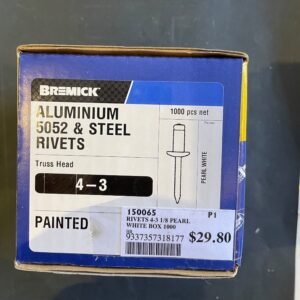 RIVET 4-3 ALUM/STEEL DEEP OCEAN 3.2MM X 8.6MM JAR 100