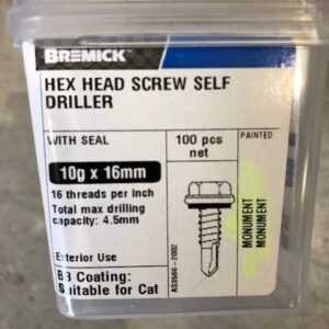 SCREW 10G X 16MM HEX HEAD MONUMENT - 100 PACK