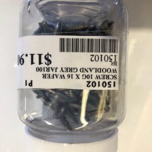 SCREW 10G X 16MM WAFER HEAD WOODLAND GREY - JAR 100