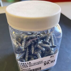 SCREW T17 10-12X25 WAFER HEAD MONUMENT  PK100