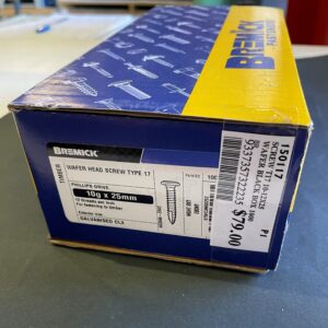 SCREW T17 10-12X25 WAFER HEAD BLACK BOX 1000