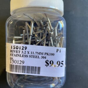 RIVET 4-5 S/STEEL 3.2MM X 11.7MM JAR 100