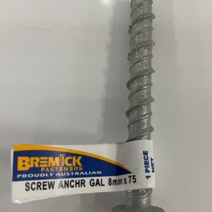 Masonry Screw Anchor 8mm x 75mm Galvanised