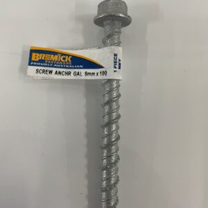 Masonry Screw Anchor 8mm x 100mm Galvanised