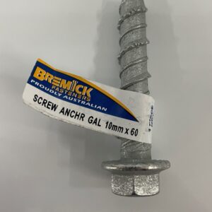 Masonry Screw Anchor 10mm x 60mm Galvanised