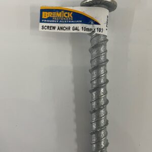 Masonry Screw Anchor 10mm x 100mm Galvanised