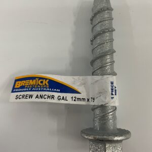 Masonry Screw Anchor 12mm x 75mm Galvanised