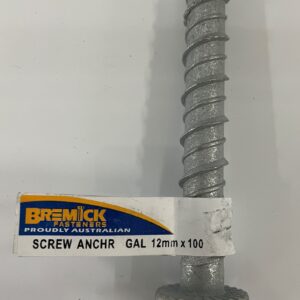 Masonry Screw Anchor 12mm x 100mm Galvanised