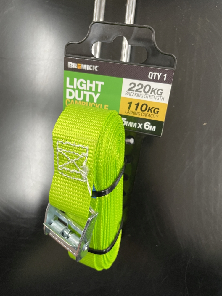 TIE DOWN CAMBUCKLE 25 X 6M 1PK