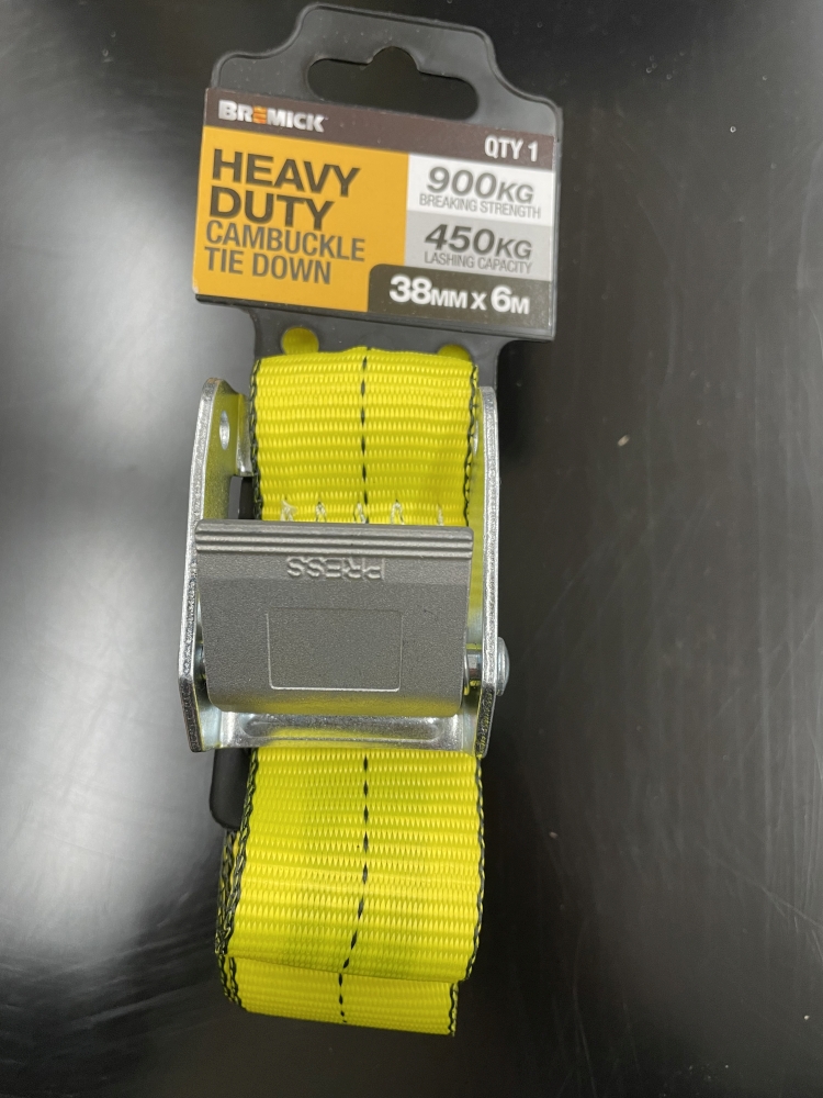 TIE DOWN CAMBUCKLE TIE DOWN 38MM X 6M 1PK