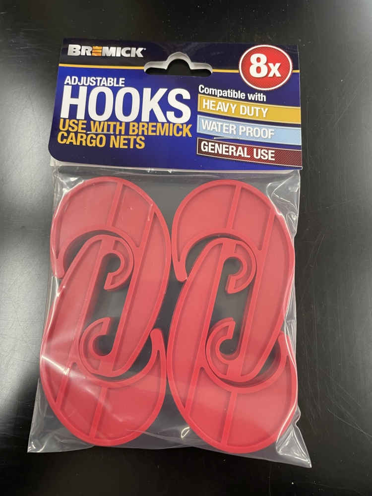 CARGO NET REPLACEMENT HOOKS 8PK