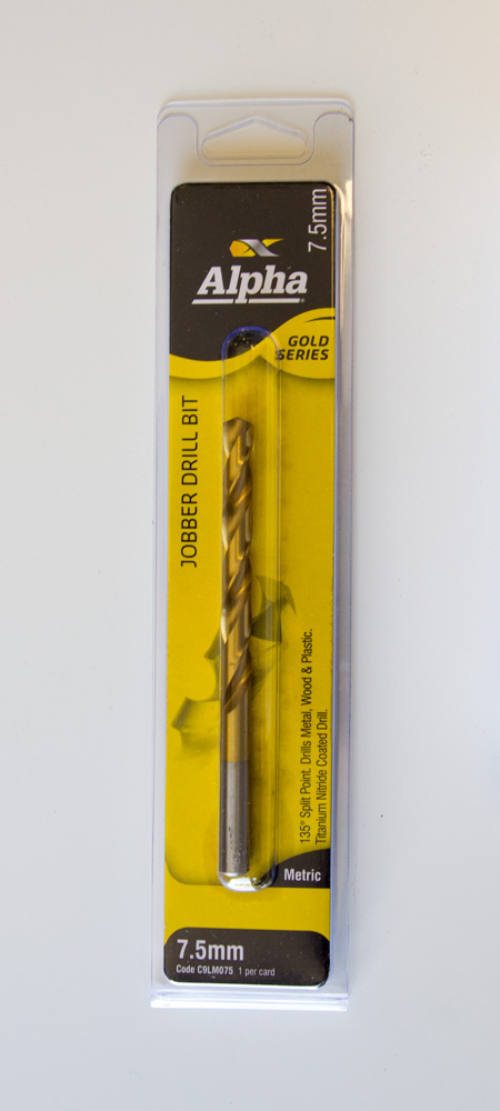 Alpha Drill Bit 7.5mm Metal Gold Series
