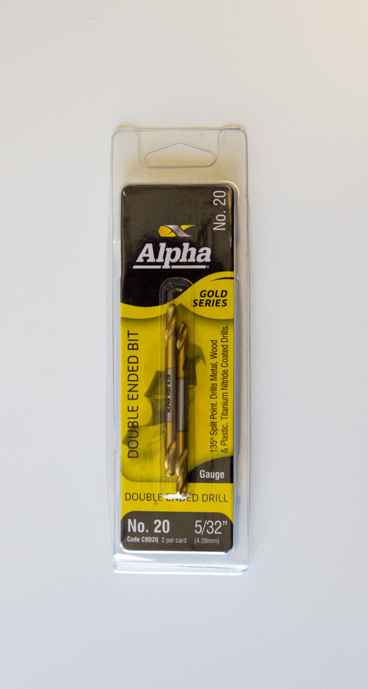 ALPHA STUB DRILL BIT METAL #20 4.09MM 2PK