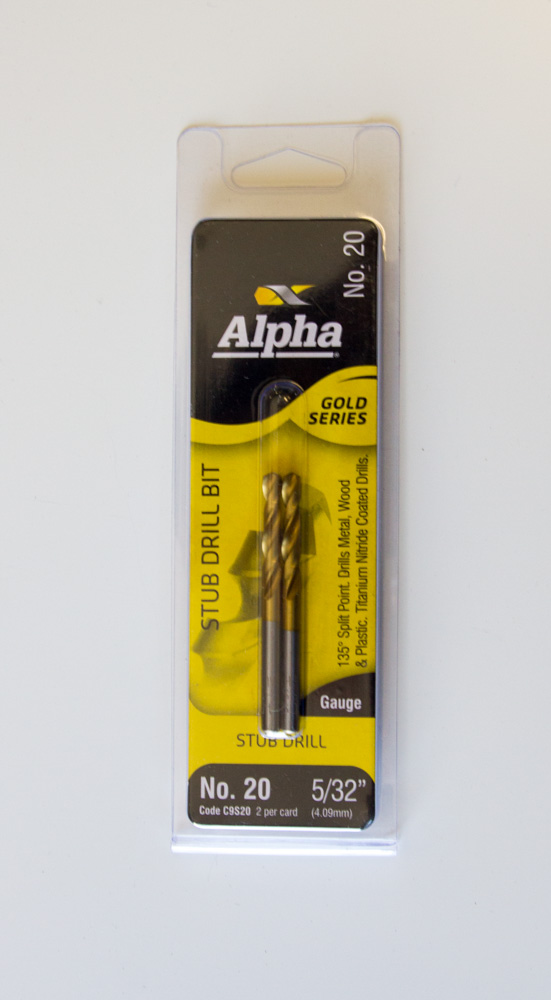 ALPHA DRILL BIT METAL DOUBLE END #20 4.09MM 2PK