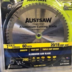 Austsaw Aluminium Blade 185mm 64 Teeth 20/16 Bore