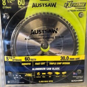 Austsaw Blade 215mm 60 Teeth 30mm Bore for Aluminium