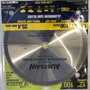 AustSaw Aluminium Cutting Blade 300mm / 100 Teeth / 25.4mm Bore