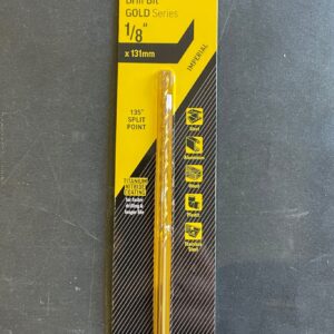 Alpha Drill Bit 3.17nn 1/8 x 130mm Long Metal Gold Series