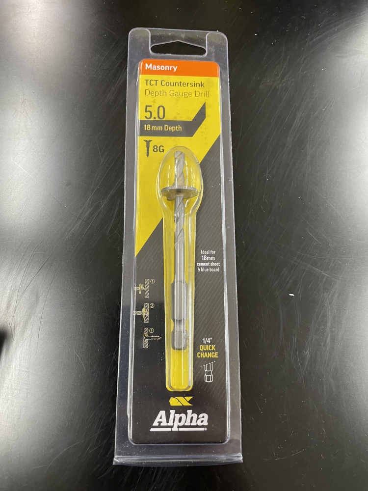 Alpha Countersunk TCT 5MM X 18MM Depth