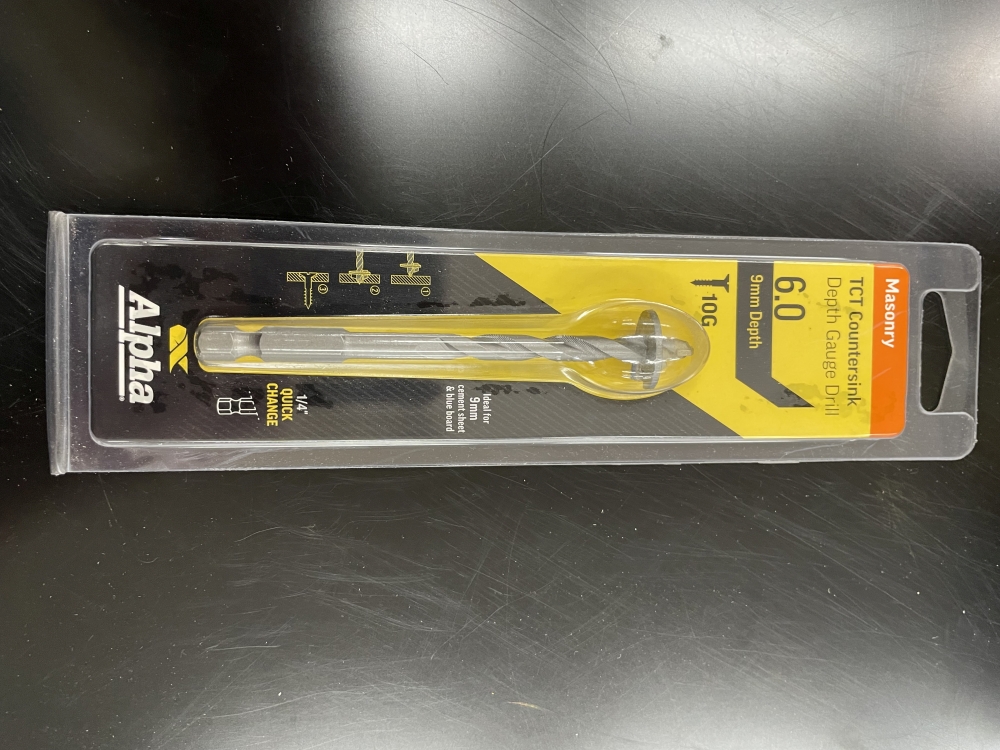 Alpha Countersunk TCT 6MM X 9MM Depth