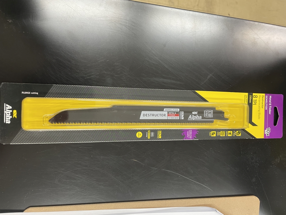 Reciprocal Saw Blade 230mm Metal & Timber 8tpi