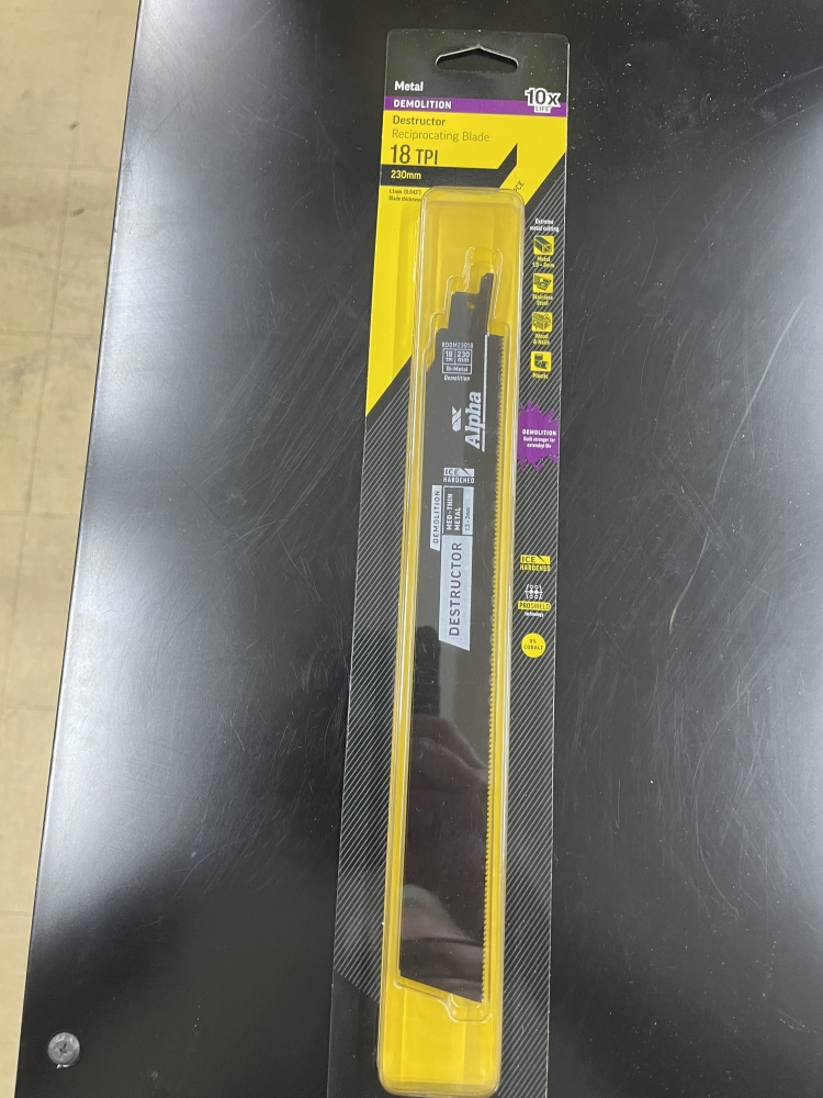 Reciprocal Saw Blade 230mm Metal 18tpi - 2pk