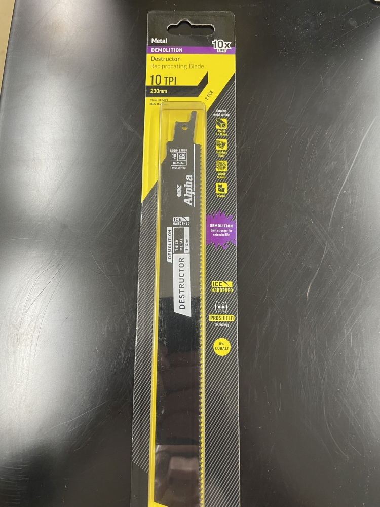Reciprocal Saw Blade 230mm Metal 10tpi
