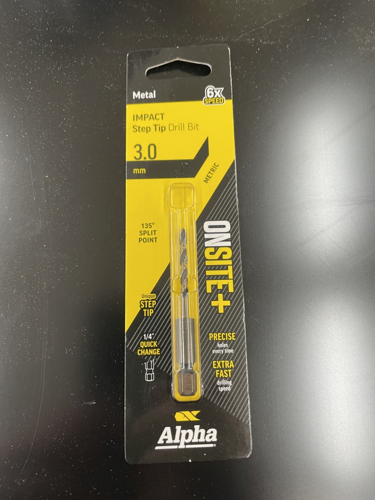 Alpha Onsite Impact Step Tip Drill Bit 3mm Metal