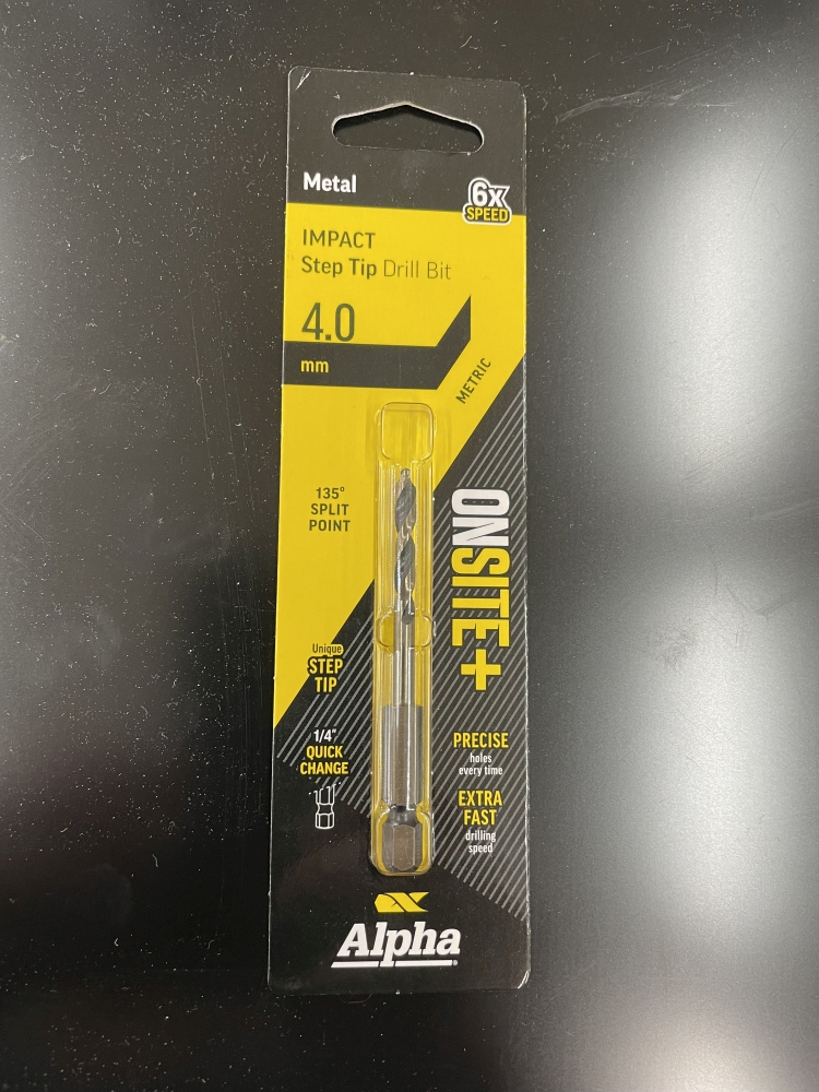 Alpha Onsite Impact Step Tip Drill Bit 4mm Metal