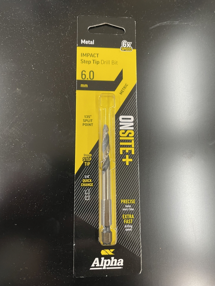 Alpha Onsite Impact Step Tip Drill Bit 6mm Metal