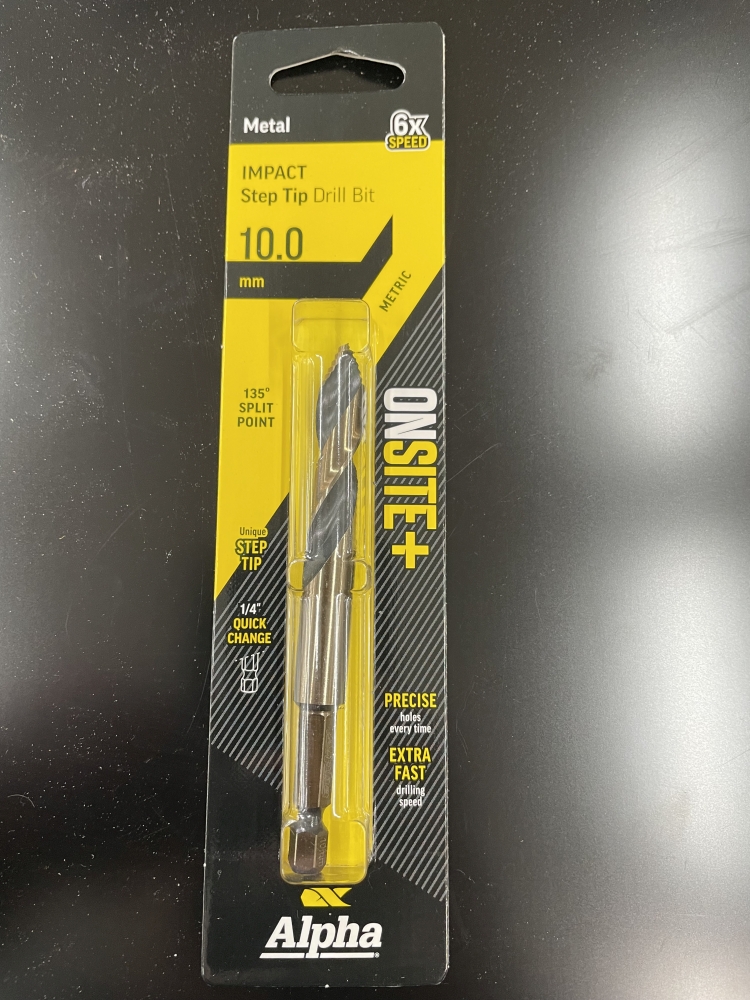 Alpha Onsite Impact Step Tip Drill Bit 10mm Metal