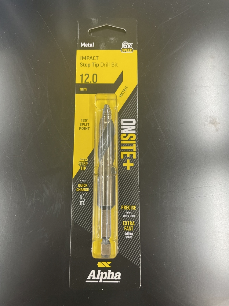 Alpha Onsite Impact Step Tip Drill Bit 12mm Metal