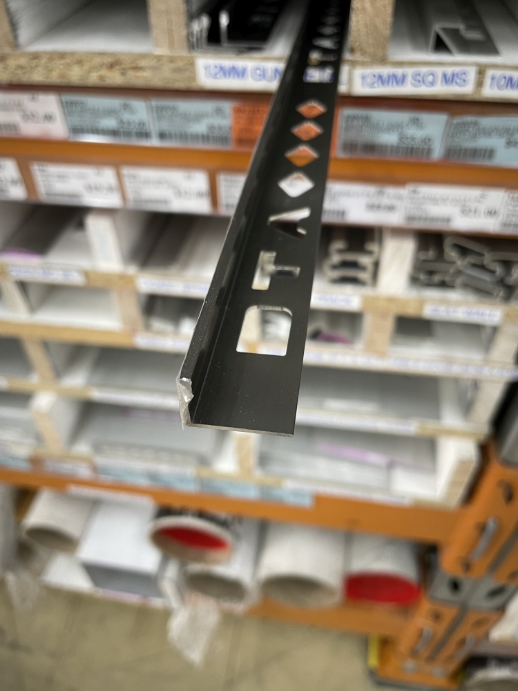 12mm TILE ANGLE 3mtr BRUSH GUNMETAL