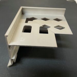 Balcony External Corner 12mm Weep Hole Matt Silver