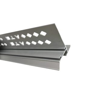 BALCONY TRIM 15MM X 3MM NO WEEP HOLE Matt Silver