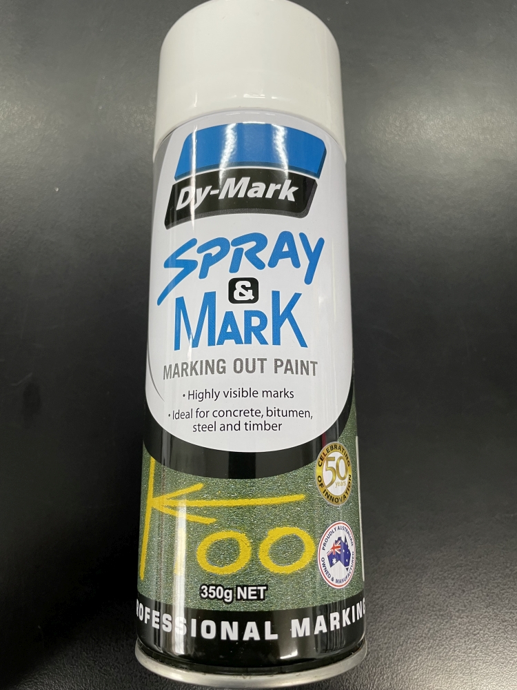 Dy-Mark Spray & Mark 350g Spray Can - White