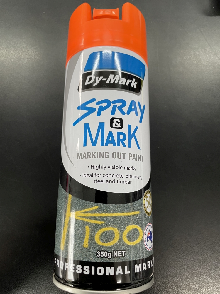 Dy-Mark Spray & Mark 350g Spray Can - Fluro Orange