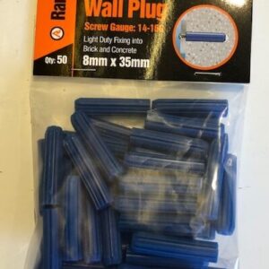 Wall Plug Blue 8 x 35mm 50 Pack