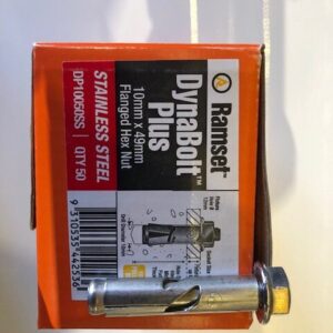 Dynabolt Stainless Steel 10mm x 50mm - Box of 50