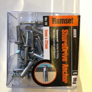 RAMSET ShureDrive Anchor 5mm x 22mm - 20Pk