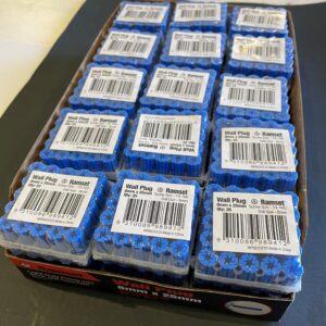 Wall plug Blue 8 x 25mm frames 25 pc in box of 30