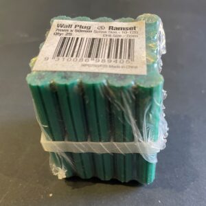 Wall Plug Green 7 x 50mm frame of 25pc