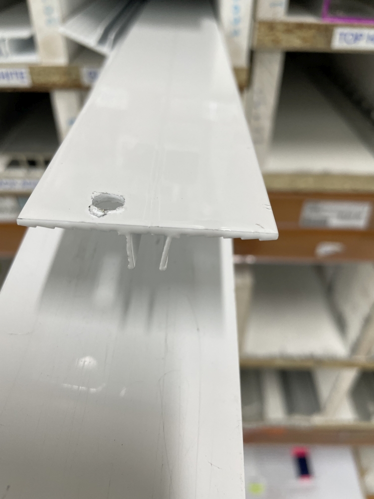 Multiwall H Bar Glazing Channel Top - White