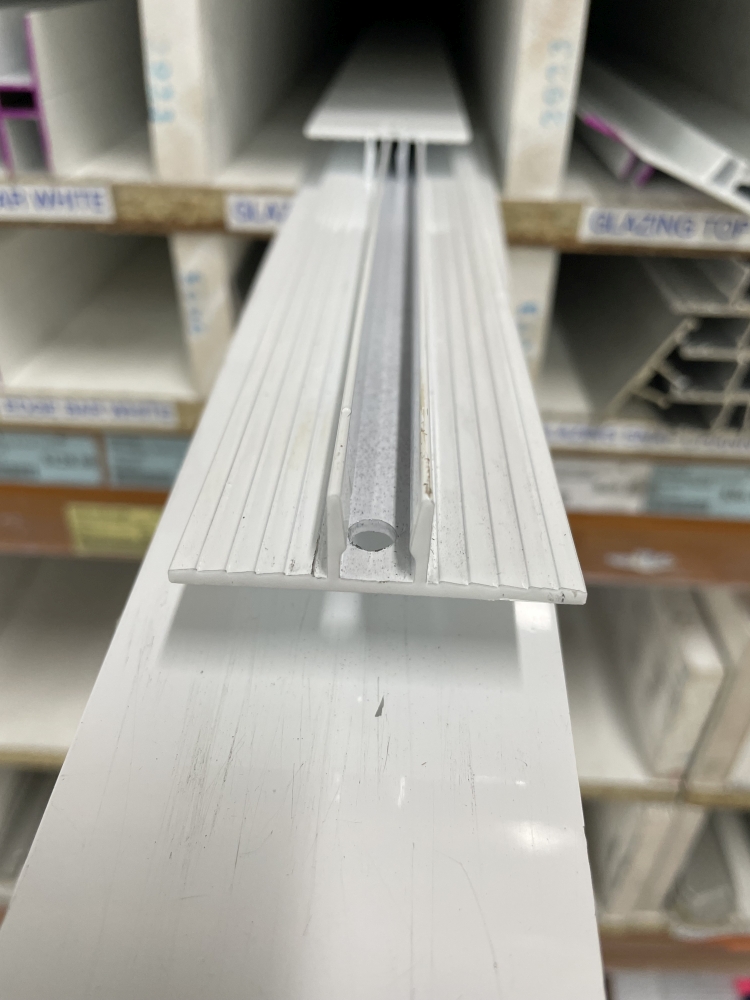 Multiwall H Bar Glazing Channel Bottom - White
